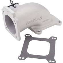Edelbrock 3848 - Low Profile Intake Elbow 90mm Throttle Body to Square-Bore Flange As-Cast Finish