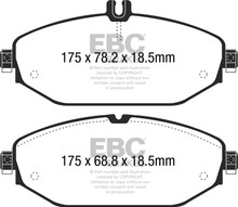 EBC DP32214C - 15+ Mercedes-Benz C300 (W205) 2.0 Turbo Redstuff Front Brake Pads