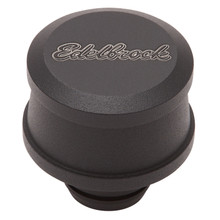 Edelbrock 42133 - Billet Aluminum Breather w/ Black Powder Coat Finish
