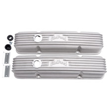 Edelbrock 41439 - Valve Cover Classic Series Chevrolet 1959-1986 262-400 CI V8 w/ Breather Holes Satin