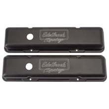 Edelbrock 41713 - Valve Cover Victor Series Chevrolet 1959-1986 262-400 CI V8 Low Black