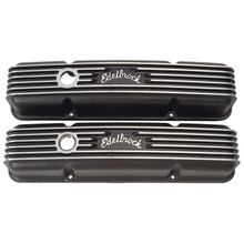 Edelbrock 41443 - Valve Cover Classic Series Chevrolet 1959-1986 262-400 CI V8 Black