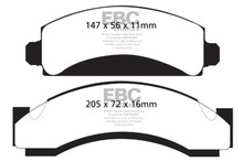 EBC DP41241R - 74-80 Chevrolet C30 (JB8) Yellowstuff Front Brake Pads