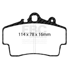 EBC DP41207R - 97-99 Porsche Boxster (Cast Iron Rotors only) 2.5 Yellowstuff Front Brake Pads