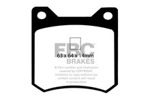 EBC DP4162R - 72-84 De Tomaso Pantera 5.7 GTS Yellowstuff Rear Brake Pads