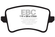 EBC DP41988R - 09-11 Audi A4 2.0 Turbo Yellowstuff Rear Brake Pads