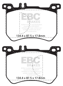 EBC DP42179R - 15+ Mercedes-Benz SL400 3.0 Twin Turbo Yellowstuff Front Brake Pads