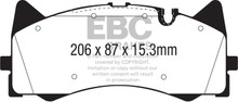 EBC DP42298R - 2015+ Mercedes-Benz C63 AMG (W205) 4.0L Twin Turbo Yellowstuff Front Brake Pads