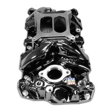 Edelbrock 7101-BP - Performer RPM SBC Intake Manifold, Black Plasma
