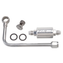 Edelbrock 8131 - 3/8In Hard Fuel Line w/ -6 B-Nut and Polished Filter