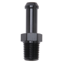 Edelbrock 8191 - Hose End Straight 1/4In NPT to 3/8In Barb Black Anodize