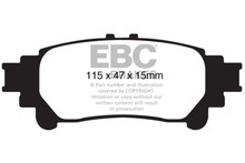 EBC ED91850 - 10+ Lexus RX350 3.5 (Japan) Extra Duty Rear Brake Pads