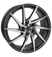 Enkei 500-880-3140GMM - PW10 18x8 5x108 40mm Offset 72.6mm Bore Gunmetal Wheel w/ Machined Spokes Wheel
