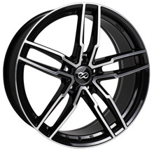 Enkei 511-775-8045BKM - SS05 17x7.5 5x100 45mm Offset 72.6mm Bore Black Machined Wheel