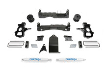 Fabtech K1119 - 14-18 GM C/K1500 P/U w/oE Alm Or Stmp Stl UCA 4in Basic Sys w/Perf Shks