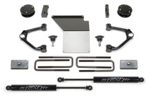 Fabtech K1070M - 14-18 GM K1500 w/OE Alum. UCA 4in Budget UCA System w/Rear Stealth Shocks