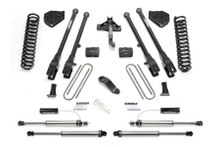 Fabtech K2292DL - 17-21 Ford F250/350 4WD Gas 4in 4Link Sys w/Coils & 2.25 Dl Resi Frt & Dl Rr Shks