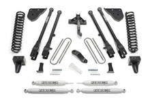 Fabtech K2409 - 23-24 F250/350 4WD Diesel 4in 4 Link System w/ Coils and Performance Shocks