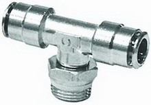Firestone 3273 - Male .25in. x 1.4in. x .25in. Branch Swivel Nickel Tee Air Fitting - 25 Pack (WR1760)
