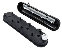 Granatelli Motorsports 640362 - Granatelli 96-22 GM LS Tall Valve Cover w/Angled Coil Mounts - Black Wrinkle (Pair)