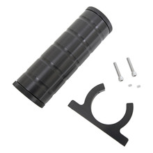 Granatelli Motorsports 510108-B - Granatelli Universal Aluminum Remote Power Steering Reservoir - Black (Incl Mounting Clamp)