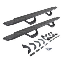 Go Rhino 6964358020T -  RB30 Running Boards with Mounting Brackets & 2 Pairs of Drops Steps Kit - Protective Bedliner Coating