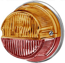Hella 001259261 - 1259 Amber/Red Turn/Tail Lamp with Chrome Base