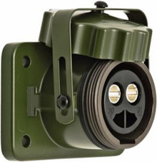 Hella 001935031 - Socket 2 Pole Olive Green