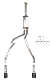 Hooker BH2460 - Blackheart Cat-Back Exhaust System