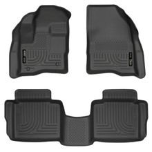 Husky Liners 98701 - 10-13 Ford Taurus WeatherBeater Combo Black Floor Liners