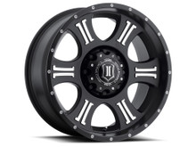 Icon 1020905556MB - Shield 20x9 5x150 16mm Offset 5.625in BS 110.1mm Bore Satin Black/Machined Wheel