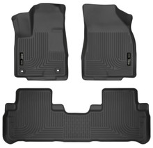 Husky Liners 99601 - 14 Toyota Highlander Weatherbeater Black Front & 2nd Seat Floor Liners