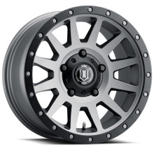 Icon 2017855557TT - Compression 17x8.5 5x150 25mm Offset 5.75in BS 110.1mm Bore Titanium Wheel
