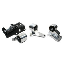 Innovative Mounts B29550-75A - 92-95 Civic 94-01 Integra Conversion Billet Engine Mount Kit H-Series Manual Auto 2 Manual 250-400HP 75A Black