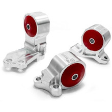 Innovative Mounts B49150-75A - 88-91 Civic/CRX Conversion Billet Engine Mount Kit B Series Hydro 250-400HP 75A Black