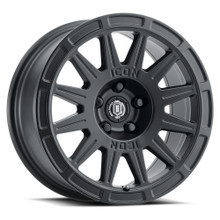 Icon 7015705046SB - Ricochet 15x7 5x100 15mm Offset 4.6in BS 56.1mm Bore Satin Black Wheel