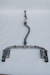 Invidia HS22HS4QD1RSL - 2022+ Honda Civic Si (1.5T) 70mm Q300 Cat Back Exhaust - Rolled SS Tips