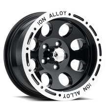 ION Wheels 174-5865B - Cast Aluminum Wheels 174 15x8 Machined Lip Black 5 On 114.3 Bolt Pattern -27 Offset