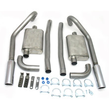 JBA 40-2654 - 65-70 Ford Mustang 260-428 409SS Dual Turn Down Under Rear Valance Header Back Exhaust