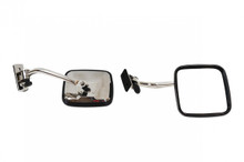 Kentrol 30496 - Jeep TJ/JK E-Z Detach Mirrors Pair 97-18 Wrangler TJ/JK Polished Silver