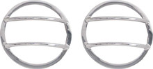 Kentrol 30014 - Jeep JK Fog Light Cover Pair 07-18 Wrangler JK Polished Silver