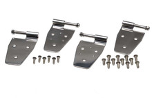 Kentrol 30441 - Jeep YJ Door Hinge Set 4 Pieces 87-95 Wrangler TJ Polished Silver
