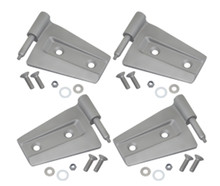 Kentrol 40575 - Jeep JK Door Hinge Set 4 Pieces 2 Door 07-18 Wrangler JK Bare Grey