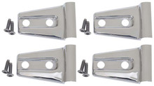 Kentrol 30020 - Jeep JK Door Hinge Overlays 4 Pieces 2 Door 07-18 Wrangler JK Polished Silver