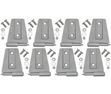 Kentrol 40576 - Jeep JK Door Hinge Set 8 Pieces 4 Door 07-18 Wrangler JK Bare Grey