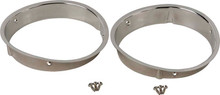 Kentrol 30543 - Jeep TJ Headlight Bezels Pair 97-06 Wrangler TJ Polished Silver