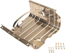 Kentrol 30539 - Jeep CJ/YJ Gas Tank Skid Plate with strap 76-90 CJ and Wrangler YJ Polished Silver