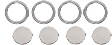 Kentrol 30003 - Jeep JK Air Vent Assembly 8 Pieces 07-10 Wrangler JK Polished Silver