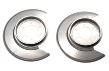 Kentrol 30501 - Jeep CJ Disc Brake Dust Cover Pair 76-78 CJ Polished Silver