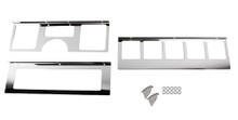 Kentrol 30519 - Jeep YJ Dash Overlay Set (3 pieces) 87-95 Wrangler TJ Polished Silver
